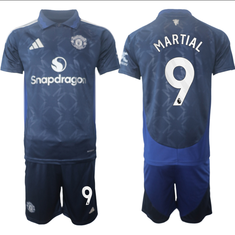 Men 2024-2025 Club Manchester United away blue #9 Soccer Jerseys->manchester united jersey->Soccer Club Jersey